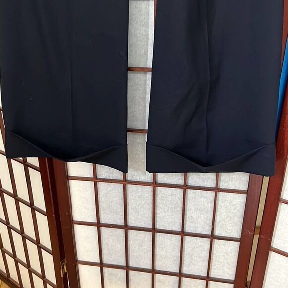 TORY BURCH CUFF FLARE LEG BLACK DRESS PANTS SIZE 4 - Picture 3 of 9